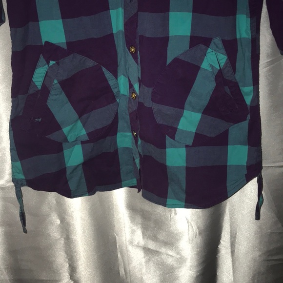 Apple 🍎 bottoms button up shirt Juniors size M - Picture 3 of 8
